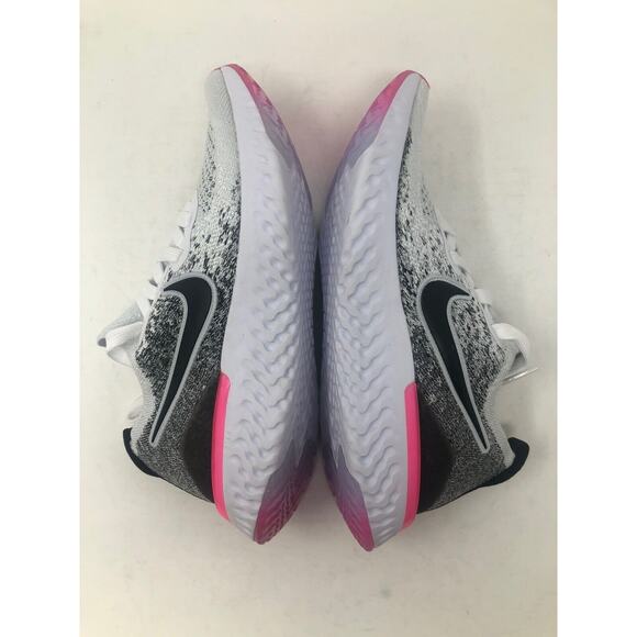 Nike Epic React Flyknit 2 White Black Pink Running Shoes BQ8927 103 Womens 5.5 - Picture 8 of 10